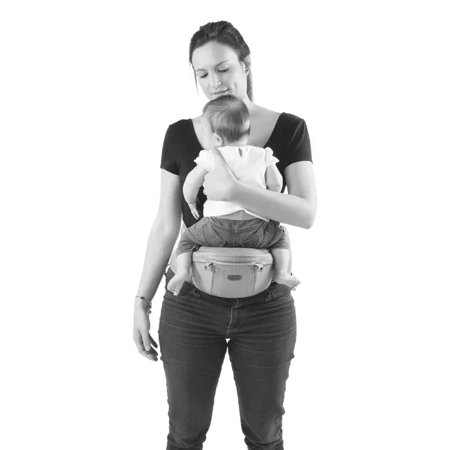 Marsupiu ergonomic multifunctional Chicco Hip Seat cu suport pentru sold, HazelWood (Bej), 0luni+ CHC79147-8_HAZELWOOD