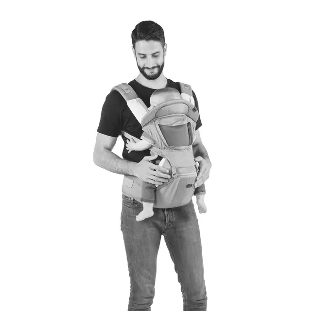 Marsupiu ergonomic multifunctional Chicco Hip Seat cu suport pentru sold, HazelWood (Bej), 0luni+ CHC79147-8_HAZELWOOD