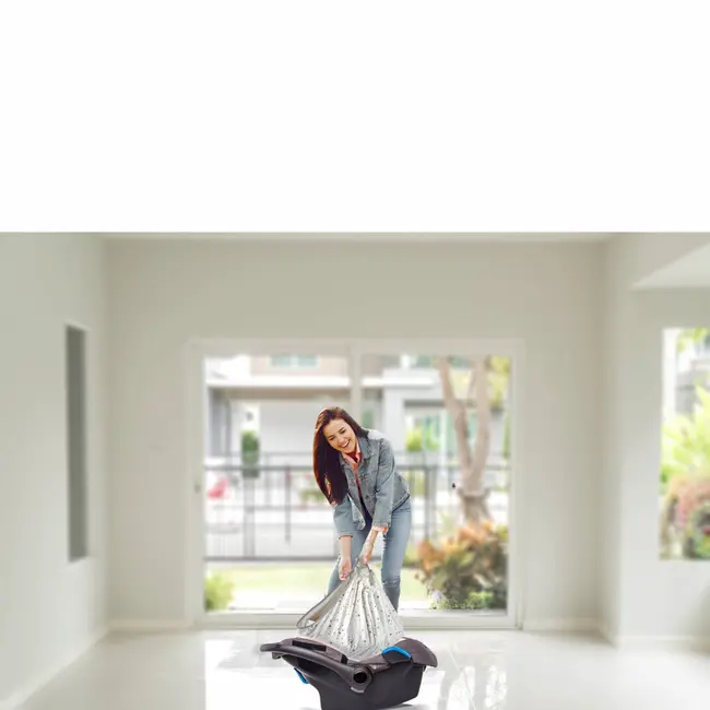 Paturica cu sistem multifunctional BabyJem Carrier Alb pentru transport bebelusi JEMbj_643