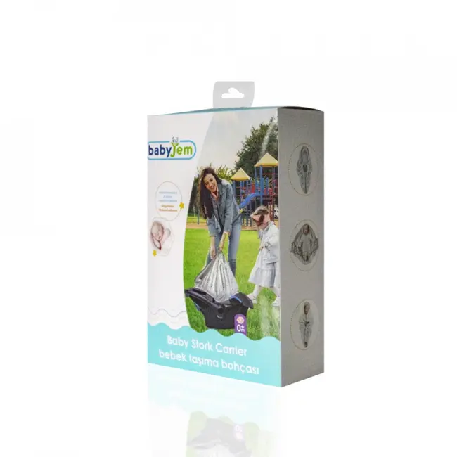 Paturica cu sistem multifunctional BabyJem Carrier Alb pentru transport bebelusi JEMbj_643