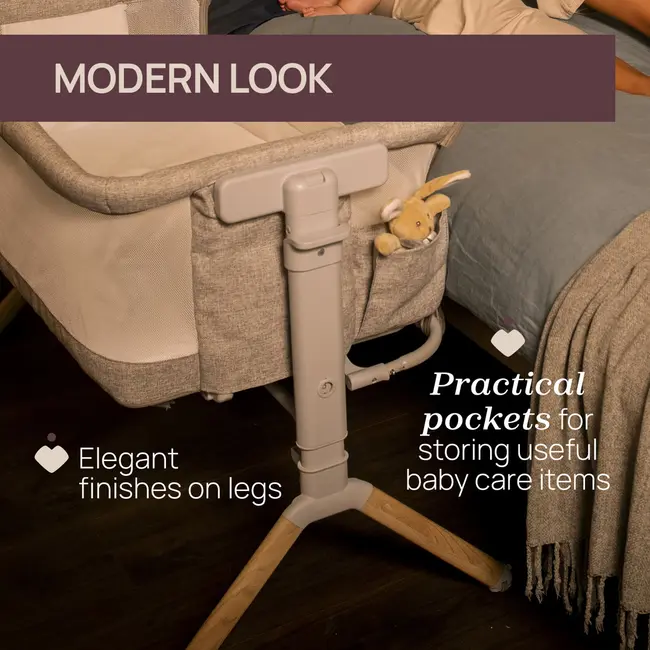 Patut pentru copii co-sleeping Chicco Next2Me Armonia, Carrara (Gri inchis), 0luni+ CHC8714243-8