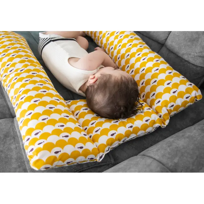Perna 3 in 1 : babynest, pentru gravide si pentru alaptare in forma de U BabyJem (Culoare: Gri) JEMbj_7452