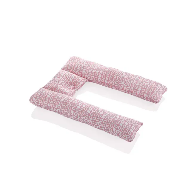 Perna 3 in 1 : babynest, pentru gravide si pentru alaptare in forma de U BabyJem (Culoare: Roz) JEMbj_7453