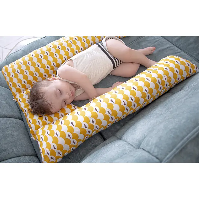 Perna 3 in 1 : babynest, pentru gravide si pentru alaptare in forma de U BabyJem (Culoare: Roz) JEMbj_7453