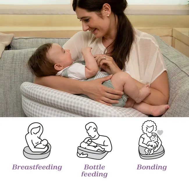 Perna alaptare Chicco Boppy Deluxe, Hello Baby, 0luni+ CHC7991263-8