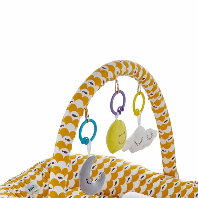 Salteluta BabyNest cu bara jucarii Between parents (Culoare: Gri) JEMbj_4894