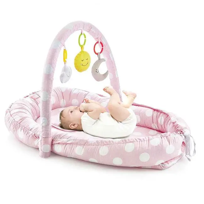 Salteluta BabyNest cu bara jucarii Between parents (Culoare: Gri) JEMbj_4894