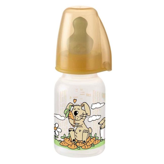 Biberon Family Unisex PP 125 ml cu tetina latex pt ceai, nr 1, nip 35004
