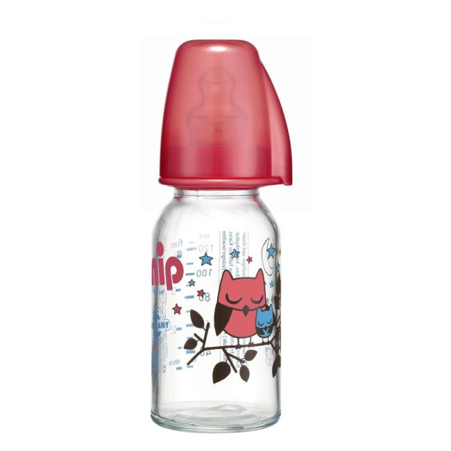 Biberon sticla 125 ml cu tetina silicon pt ceai, nr 1, nip 35014
