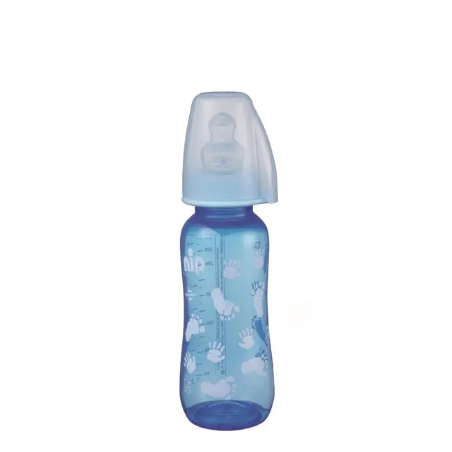 Biberon Trendy Boy PP 250 ml cu tetina silicon pt lapte, nr 1, nip 35036
