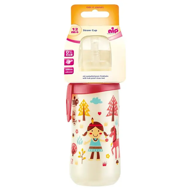 Cana Straw Cup Girl cu clip si pai de baut,nip 35068