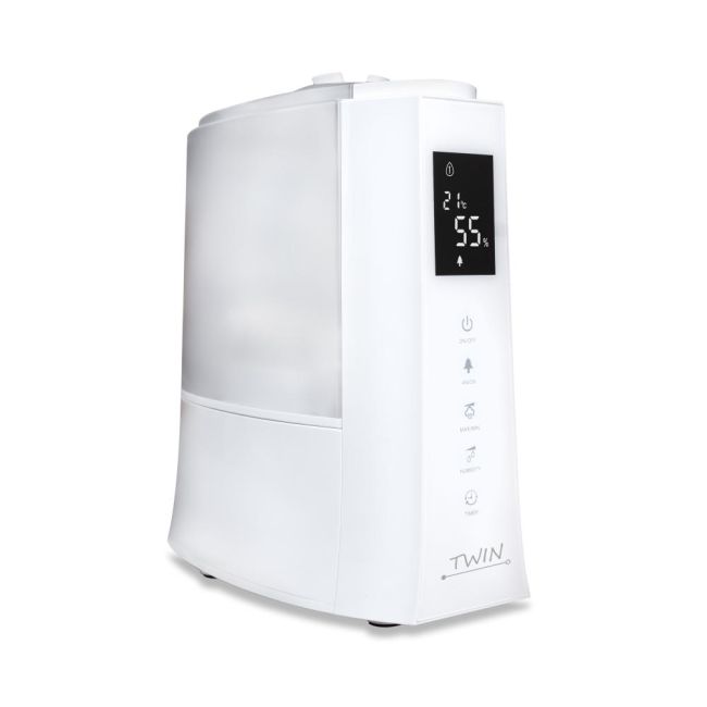 Umidificator cu ionizare si difuzor arome TWIN alb, Airbi BI3222