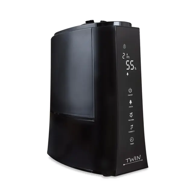 Umidificator cu ionizare si difuzor arome TWIN negru, Airbi BI3221