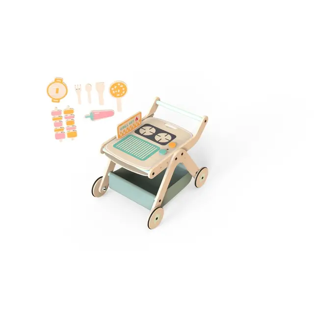 Antepremergator model BBQ din lemn 5 in 1 MamaToyz cu masuta de activitati JEMMtyz_tch