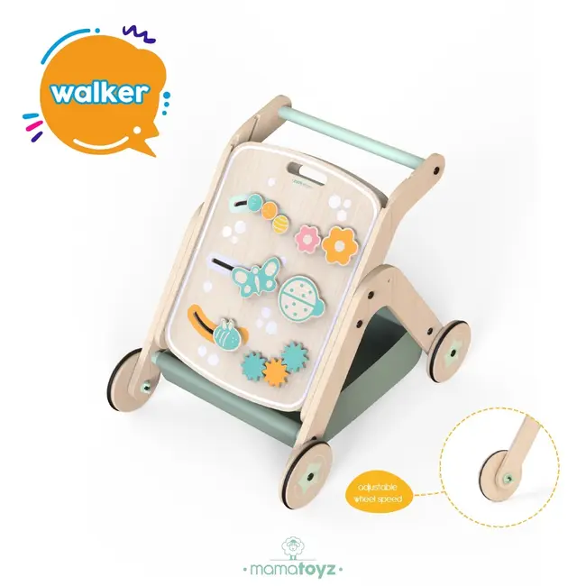 Antepremergator model BBQ din lemn 5 in 1 MamaToyz cu masuta de activitati JEMMtyz_tch