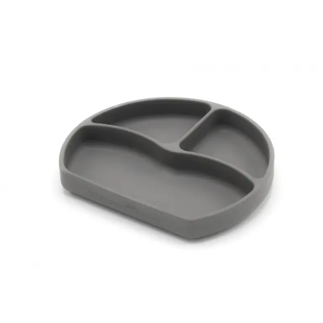Farfurie din silicon cu 3 compartimente pentru auto-diversificare BabyJem (Culoare: Gri) JEMbj_7151