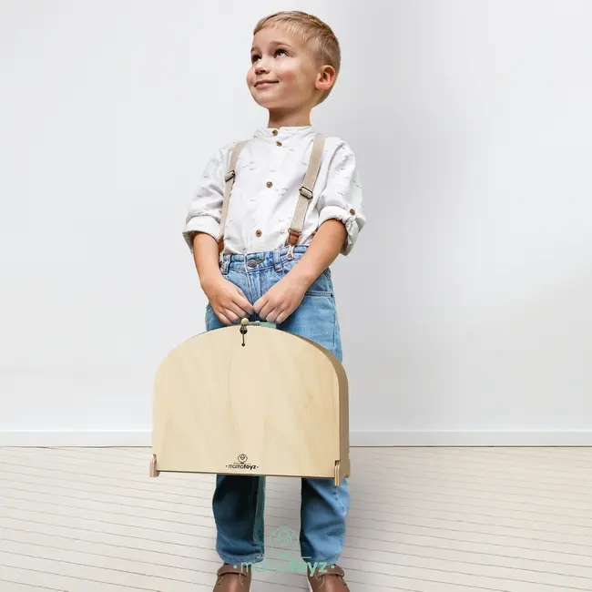 Parcare portabila de masinute din lemn, MamaToyz JEMMtyz_cry