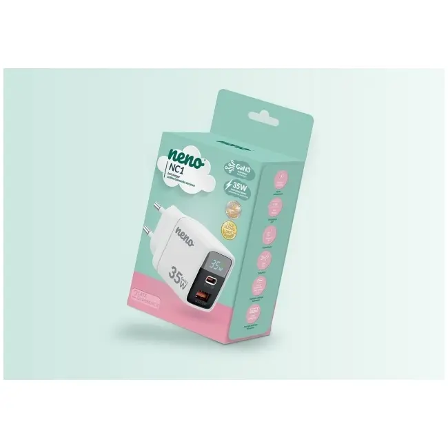 Adaptor priza 35W cu incarcare rapida si protectie supracurent JEMNEN-DOM-LS001