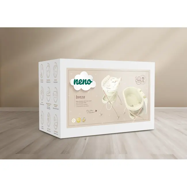 Neno Breza - Cadita 2 in 1 cu salteluta de schimb JEMNEN-BAB-ME017