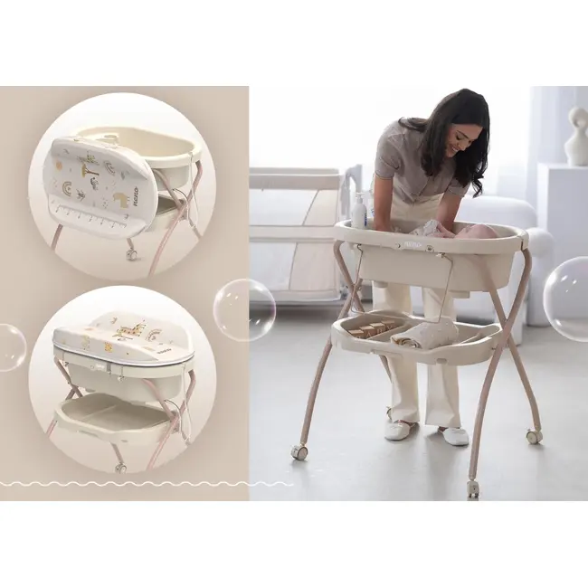 Neno Breza - Cadita 2 in 1 cu salteluta de schimb JEMNEN-BAB-ME017