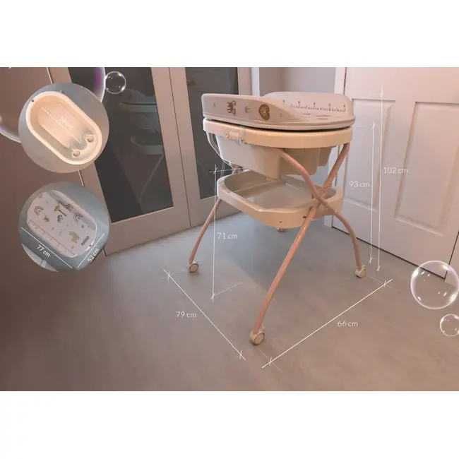 Neno Breza - Cadita 2 in 1 cu salteluta de schimb JEMNEN-BAB-ME017