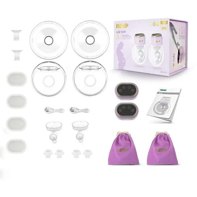 Neno Sole Twin &ndash; pompă de s&acirc;n dublă electrică, fără fir JEMNEN-MAM-LK019