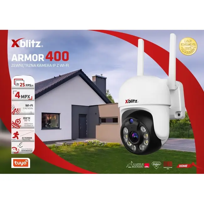 Neno Xblitz Armor 400 - Cameră de supraveghere pentru exterior AI Tracking, Night Vision JEMXBL-HOM-DV009