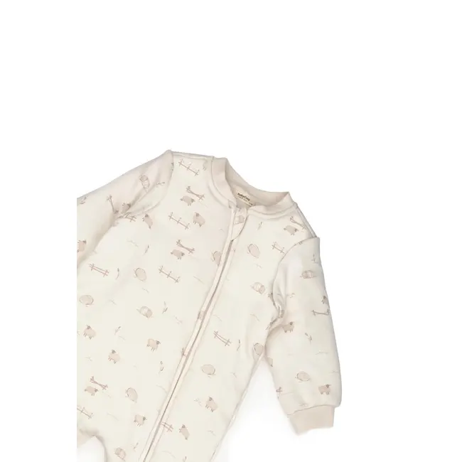 Salopeta cu fermoar, Lamb, BabyCosy, 100% bumbac organic (Marime: 18-24 Luni) JEMBC-CSY8187-18