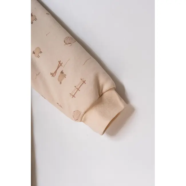 Salopeta cu fermoar, Lamb, BabyCosy, 100% bumbac organic (Marime: 18-24 Luni) JEMBC-CSY8187-18