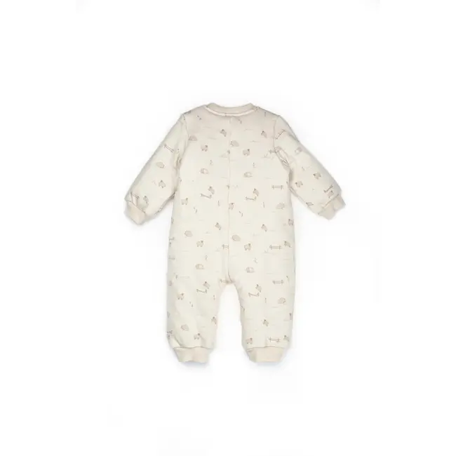 Salopeta cu fermoar, Lamb, BabyCosy, 100% bumbac organic (Marime: 6-12 Luni) JEMBC-CSY8187-6