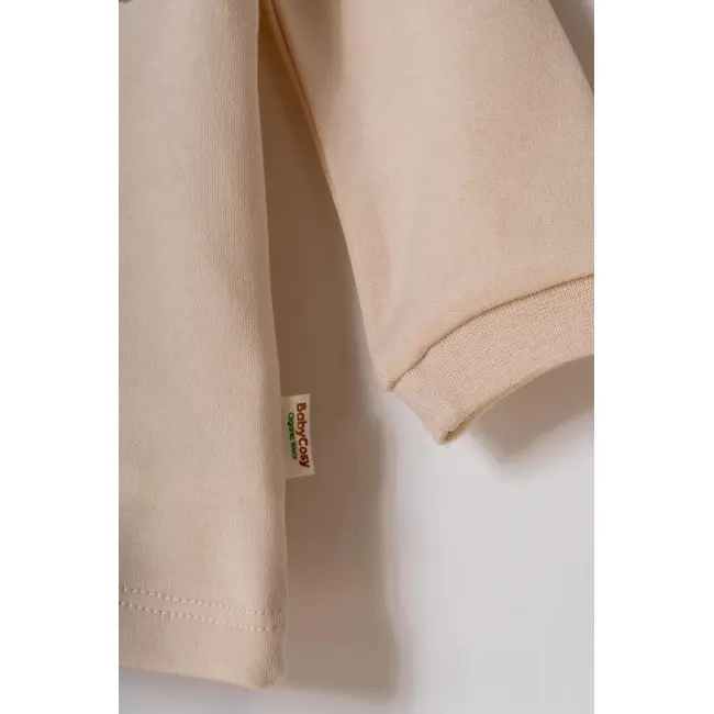 Set bluzita cu capse si pantalon, Lamb, BabyCosy, 100%bumbac organic (Marime: 18-24 Luni) JEMBC-CSY8186-18