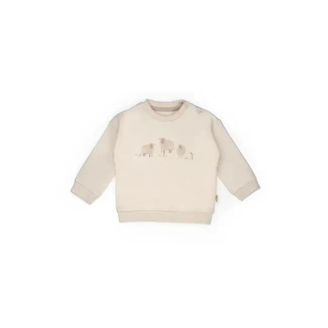 Set bluzita cu imprimeu si pantalon, Lamb, BabyCosy, 100%bumbac organic (Marime: 6-9 luni) JEMBC-CSY8184-6