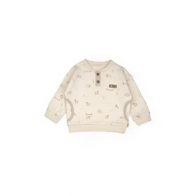 Set bluzita cu pantalon, Lamb, BabyCosy, 100%bumbac organic (Marime: 6-9 luni) JEMBC-CSY8185-6