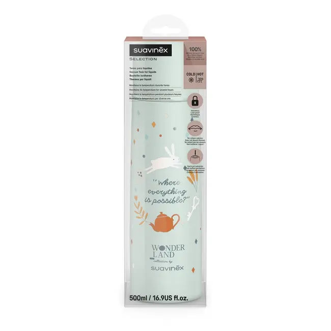Termos pentru lichide Wonder, 500 ml, verde, Suavinex JEM8426420036849