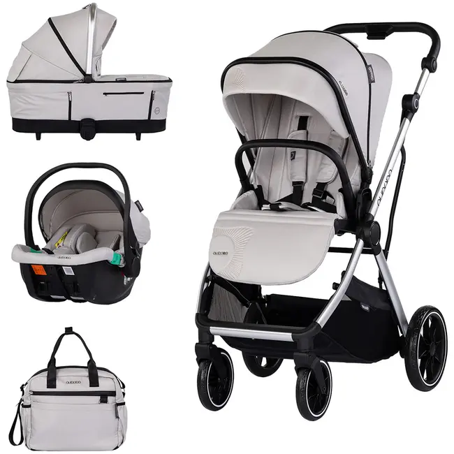 Carucior Chipolino Aurora 3 in 1 platinum HUBKKAA02602PL