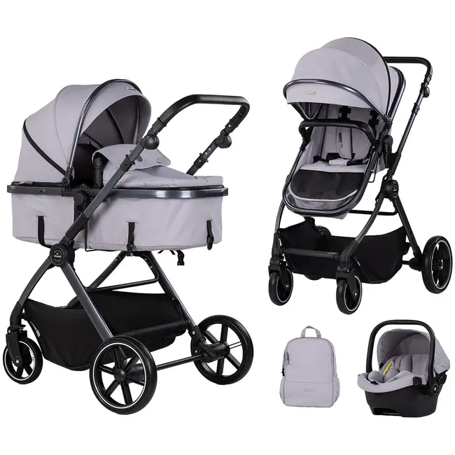 Carucior Chipolino Pearl 3 in 1 platinum HUBST-KKPE02602PL