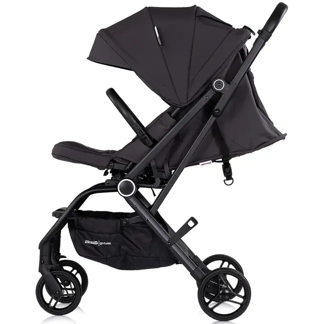 Carucior sport Chipolino Go Twist cu sezut rotativ charcoal HUBLKGT02601CH
