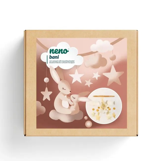 Neno Bani &ndash; carusel pentru pătuț cu suport de prindere JEMNEN-BAB-ZB008