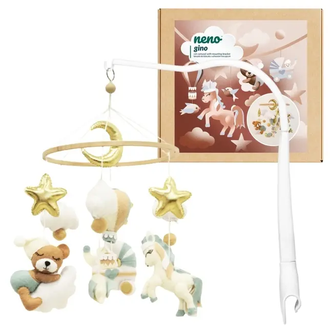 Neno Gino &ndash; carusel pentru pătuț cu suport de prindere JEMNEN-BAB-ZB006