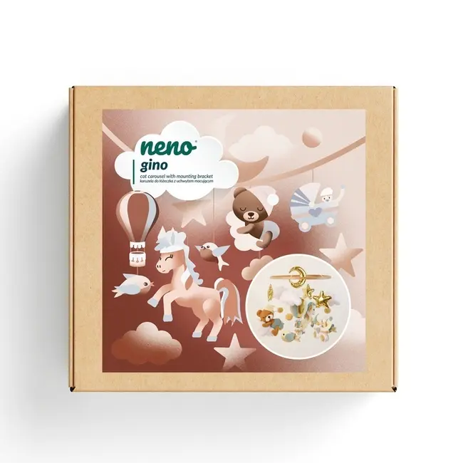 Neno Gino &ndash; carusel pentru pătuț cu suport de prindere JEMNEN-BAB-ZB006