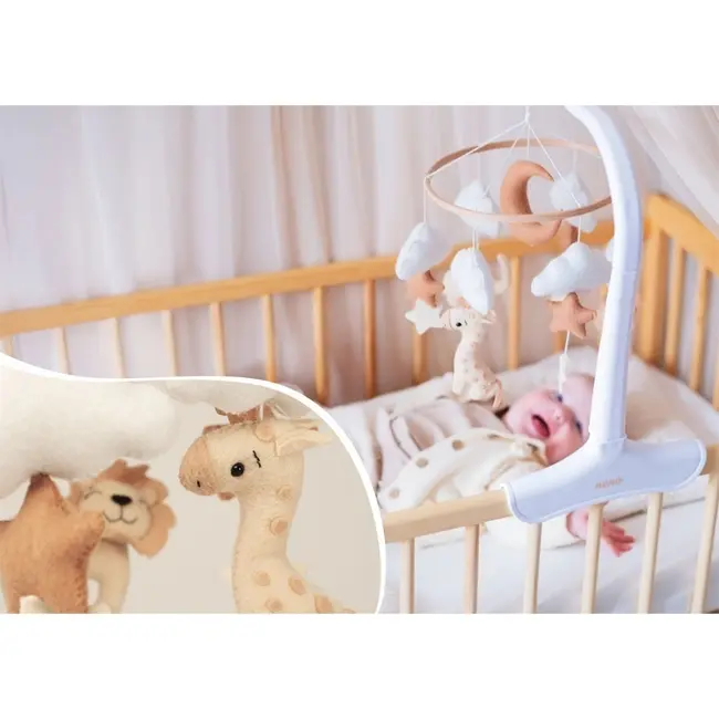 Neno Leo &ndash; carusel pentru pătuț cu suport de prindere JEMNEN-BAB-ZB004