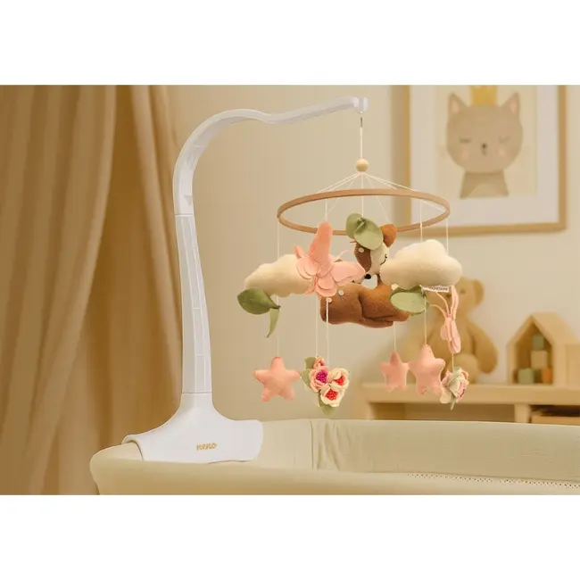 Neno Rosi &ndash; carusel pentru pătuț cu braț de prindere JEMNEN-BAB-ZB009