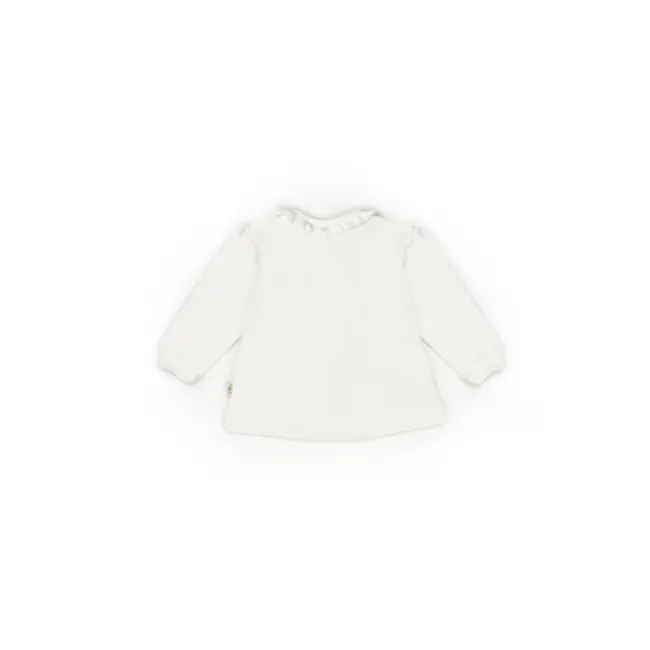 Set bluză și pantalon, Bow, BabyCosy, 100%bumbac organic, Stone (Marime: 9-12 luni) JEMBC-CSY8157-9