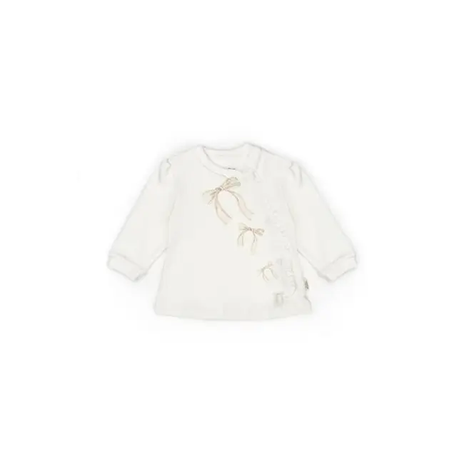 Set bluză și pantalonași, Bow, BabyCosy, 100%bumbac organic (Marime: 12-18 Luni) JEMBC-CSY8155-12