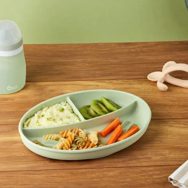 Babymoov - farfurie compartimentata din silicon cu 3 secțiuni &ndash; mix&rsquo;n&rsquo;match bbba005208