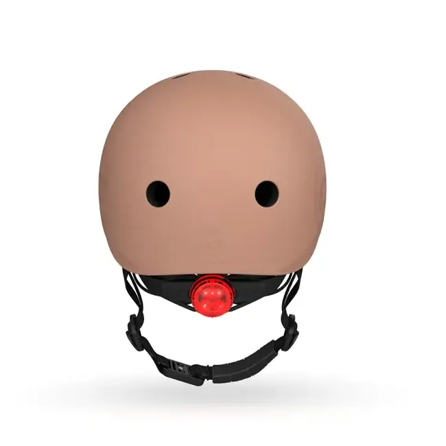 Casca De Protectie Pentru Copii Cu Finisaj Mat, Sistem De Reglare Magnetic, Include Lumina De Siguranta Led Si Captuseala Moale Din Fleece Pentru Protectie Suplimentara, S-m, 51-55 Cm, 3 Ani+,  Mocha Pjb00828