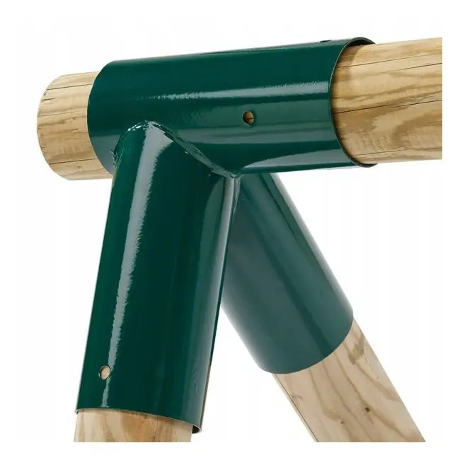 Coltar verde pentru leagane, metalic, dreapta, 100x100, pentru lemn rotund - okekbt822.002.002.001