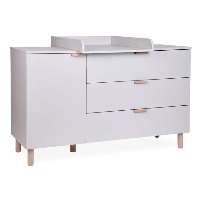 Comoda Childhome Clay 137x77x98 cm cu masa de infasat