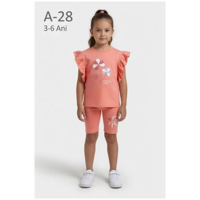 Compleu din doua piese cu colantei, corai, comix bs26y107-1