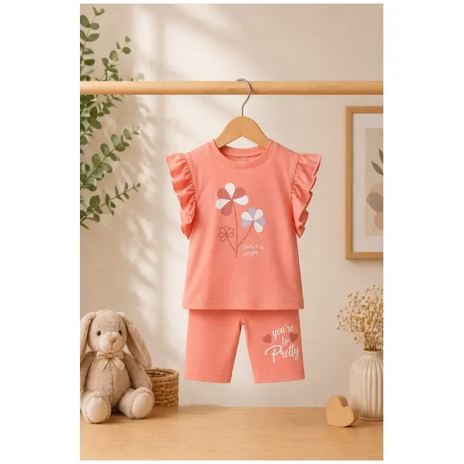 Compleu din doua piese cu colantei, corai, comix bs26y107-1